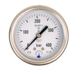 63 mm Dry G1/4  panel mounting gauge 0-400 Bar - For Nitrox &amp; O2