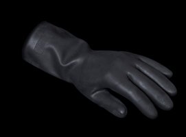 Black Rubber Latex 1,6mm Gloves