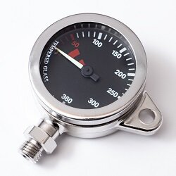 Black Faced 52mm Brass Tech Snap Pressure Gauge only