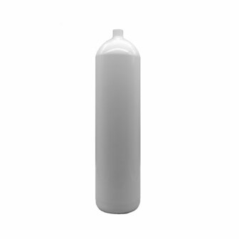 12L long, dive cylinder - concave - white