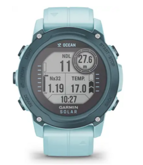 Garmin Descent G1 Ocean, Solar - Dive Computer and GPS Smartwatch, Azure
