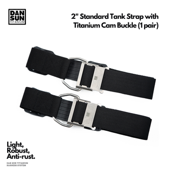2" Tank Strap with Titanium Cam Buckle (1 pair)