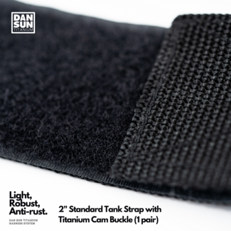 2" Tank Strap with Titanium Cam Buckle (1 pair)