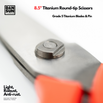 8.5" Titanium Round-tip Scissors