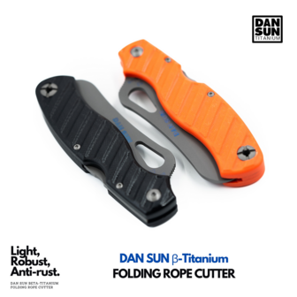 DAN SUN Beta-Titanium Folding Rope cutter (ORANGE HANDLE)