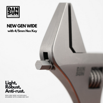 6" HEX WIDE Spanner (with 4+5mm Hex Keys)