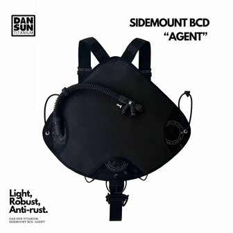 Sidemount BCD (35lb wing+black Ti harness+LP hose+2pc weight plates) Silver