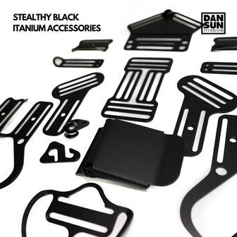 Sidemount BCD (35lb wing+black Ti harness+LP hose+2pc weight plates) Black
