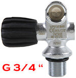 valve mono G3/4" DIN - links