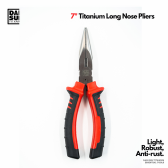 7" Titanium Long Nose Pliers