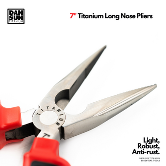 7" Titanium Long Nose Pliers