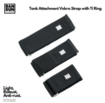 Tank attachment Velcro strap with Ti ring (2pc) 
