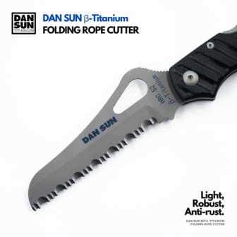 DAN SUN Beta-Titanium Folding Rope cutter (YELLOW HANDLE)