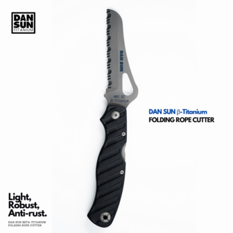 DAN SUN Beta-Titanium Folding Rope cutter (YELLOW HANDLE)