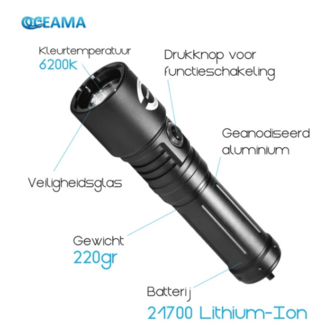 Oceama&nbsp;Manta duiklamp -  LED 2000 Lumen