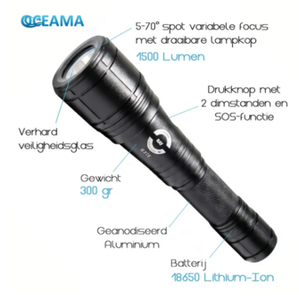 Oceama&nbsp;Ray duiklamp -  LED 1500 Lumen