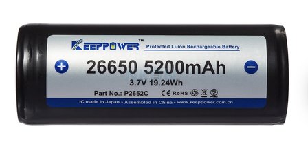 26650 batterij 5200 mAh