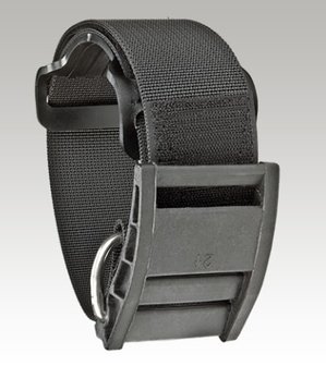Cam band with plastic buckle
