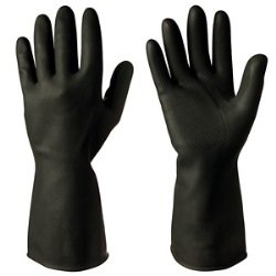 Black Rubber Latex 1,6mm Gloves