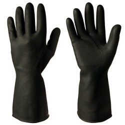 Black Rubber thicker Latex 2,4mm Gloves