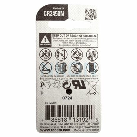 Battery CR2450N  - 3V