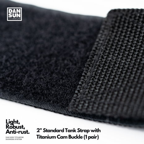 2" Tank Strap with Titanium Cam Buckle (1 pair)