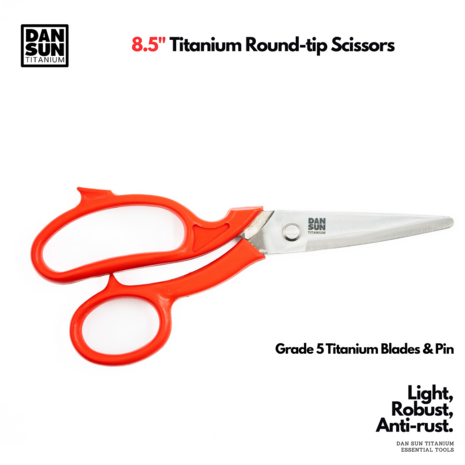 8.5" Titanium Round-tip Scissors