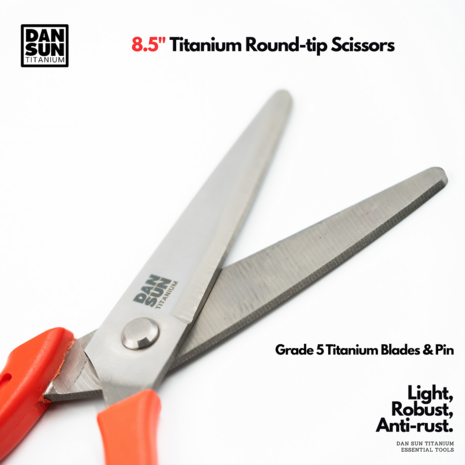 8.5" Titanium Round-tip Scissors