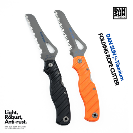 DAN SUN Beta-Titanium Folding Rope cutter (BLACK HANDLE)