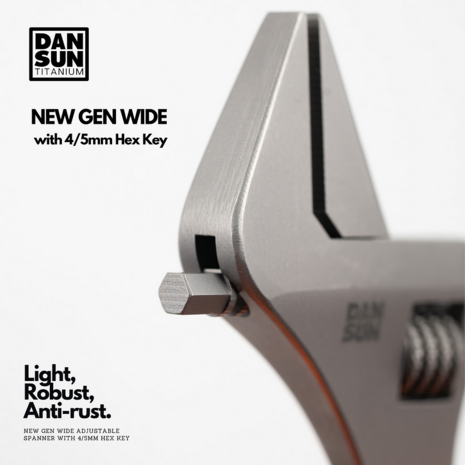 6" HEX WIDE Spanner (with 4+5mm Hex Keys)