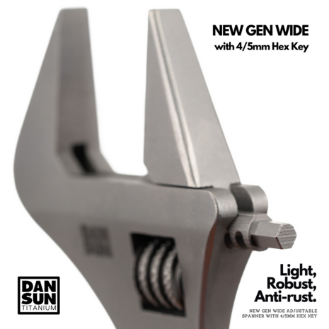 6" HEX WIDE Spanner (with 4+5mm Hex Keys)