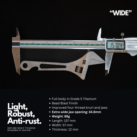 6" HEX WIDE Spanner (with 4+5mm Hex Keys)