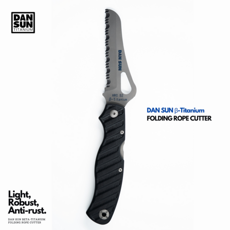 DAN SUN Beta-Titanium Folding Rope cutter (YELLOW HANDLE)