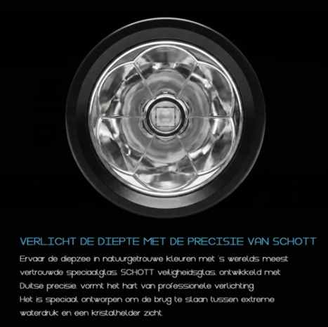 Oceama&nbsp;Snake duiklamp - LED 2000 Lumen - Met Laser 