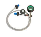 Oxygen decanting assembly with 2 mtr. Hose & 100 mm - DPM 300 Digital gauge & cover Oxygen decanting assembly with 2 mtr. Hose & 100 mm - DPM 300 Digital gauge & cover