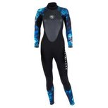 HYDROFLEX 3mm JUMPSUIT W/O HOOD WOMEN - camoeflage blauw HYDROFLEX 3mm JUMPSUIT W/O HOOD WOMEN - camoeflage blauw