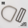 Crotch-strap-D-ring-with-wide-tri-glide-(1set)-Ti-color